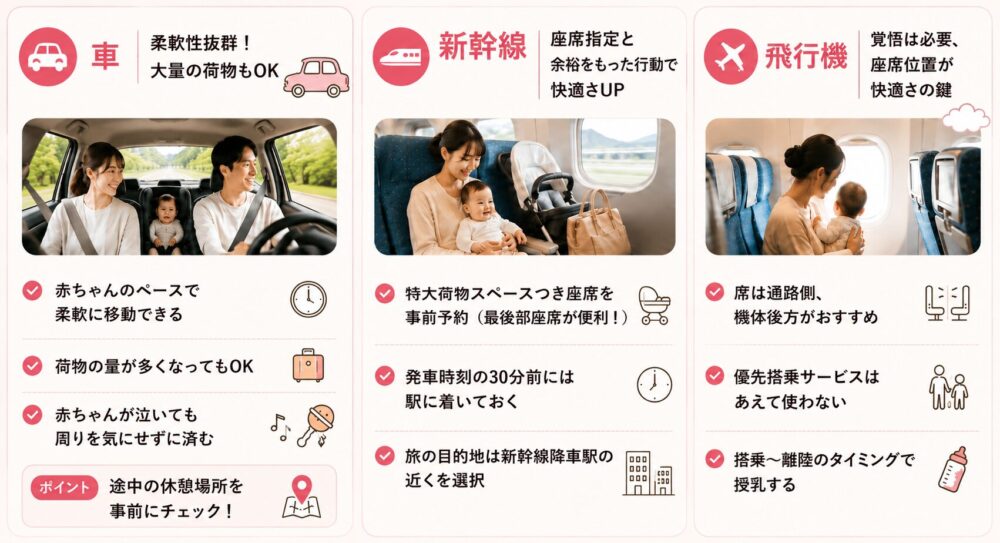 はじめての子連れ旅行でおすすめの移動手段