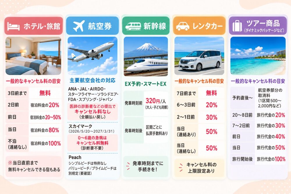 子連れ旅行を直前キャンセルするといくらかかる？